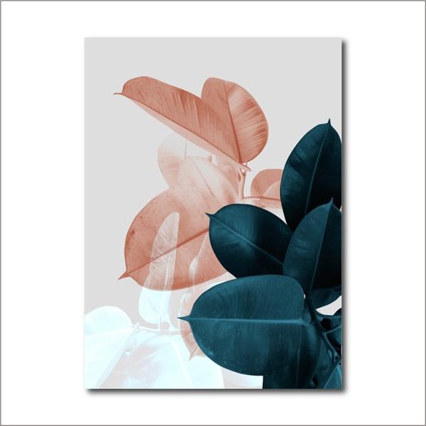 Congruence Ficus & Peony Canvas Print