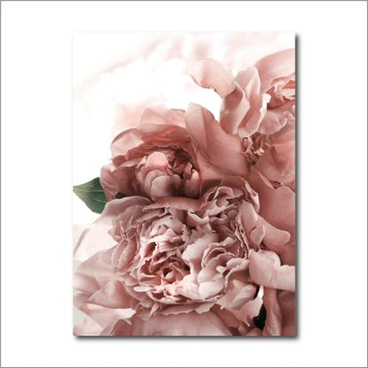 Congruence Ficus & Peony Canvas Print