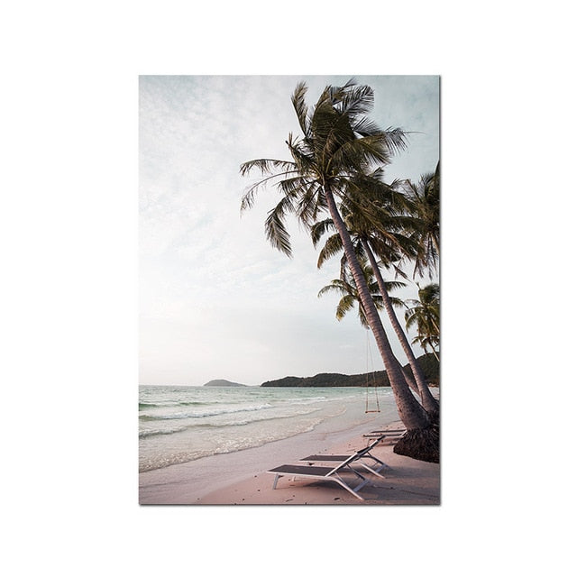 Tropical Ocean Dreams Canvas Prints | Summer Beach Surf Sunset Wall Art For Modern Home Décor