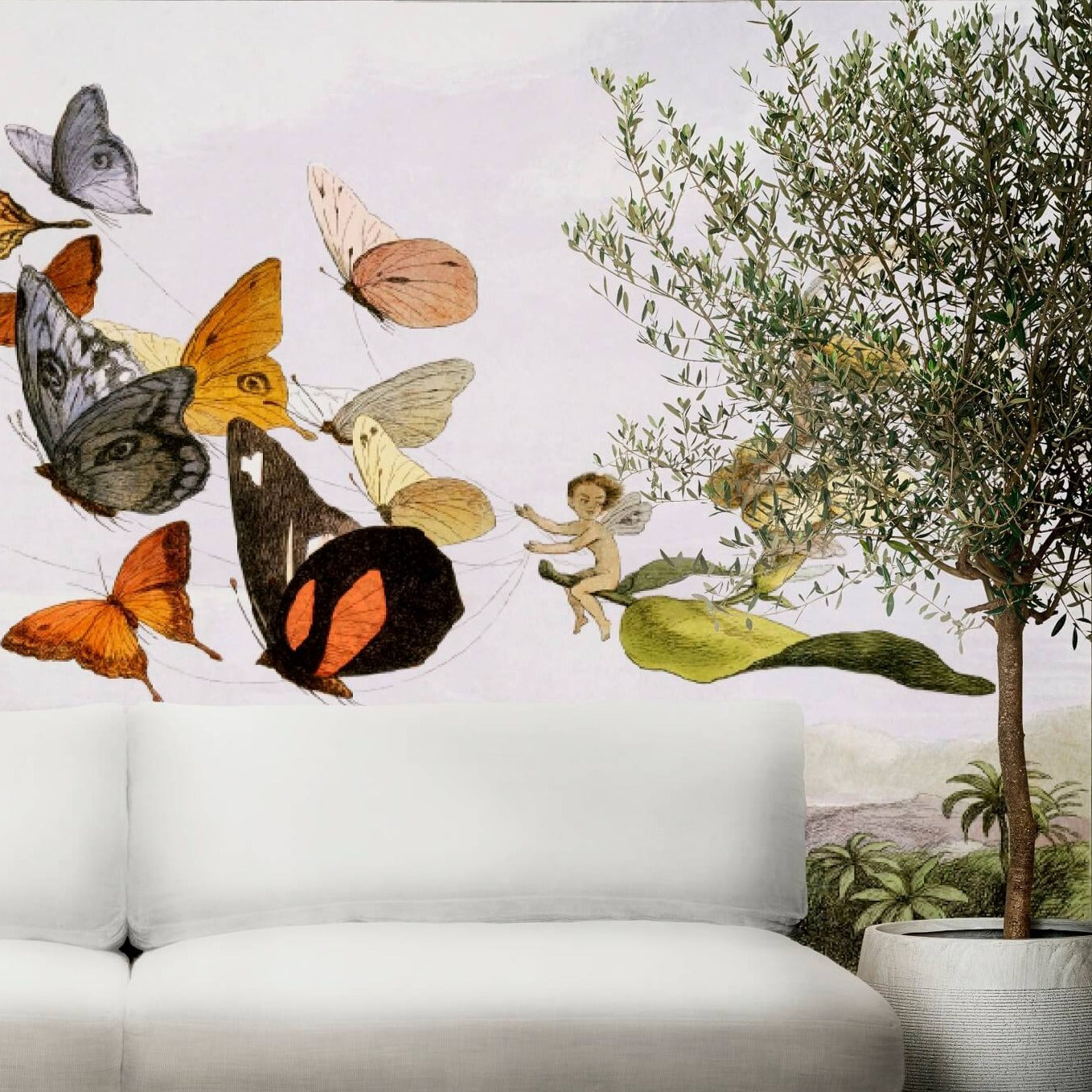 The Queen of Butterflies Mural Wallpaper (SqM)
